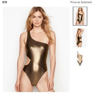Victoria’s Secret Asymmetric One-piece Dark Gold